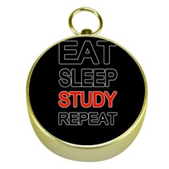 Eat Sleep Study Repeat Gold Compasses by Valentinaart