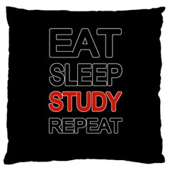 Eat Sleep Study Repeat Standard Flano Cushion Case (two Sides) by Valentinaart