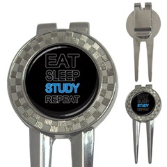 Eat Sleep Study Repeat 3-in-1 Golf Divots by Valentinaart