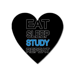 Eat Sleep Study Repeat Heart Magnet by Valentinaart