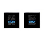 Eat sleep study repeat Cufflinks (Square) Front(Pair)