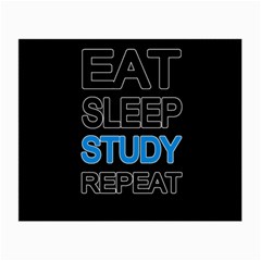 Eat Sleep Study Repeat Small Glasses Cloth (2-side) by Valentinaart