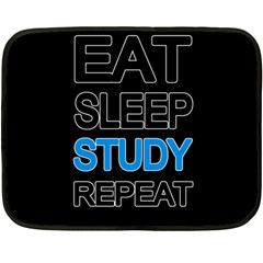 Eat Sleep Study Repeat Fleece Blanket (mini) by Valentinaart