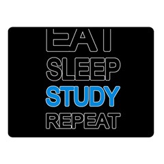 Eat Sleep Study Repeat Fleece Blanket (small) by Valentinaart