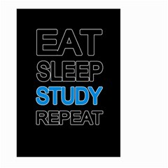 Eat Sleep Study Repeat Large Garden Flag (two Sides) by Valentinaart