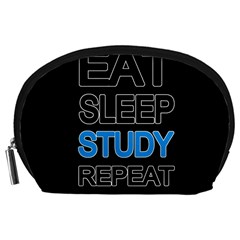 Eat Sleep Study Repeat Accessory Pouches (large)  by Valentinaart