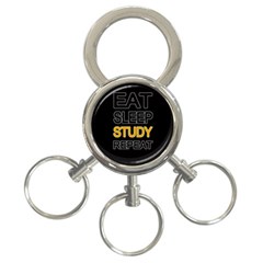 Eat Sleep Study Repeat 3-ring Key Chains by Valentinaart