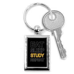 Eat Sleep Study Repeat Key Chains (rectangle)  by Valentinaart