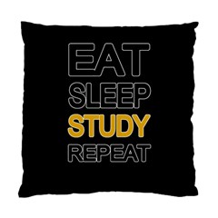 Eat Sleep Study Repeat Standard Cushion Case (one Side) by Valentinaart