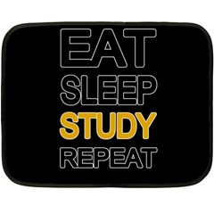 Eat Sleep Study Repeat Fleece Blanket (mini) by Valentinaart