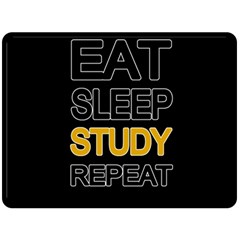 Eat Sleep Study Repeat Fleece Blanket (large)  by Valentinaart