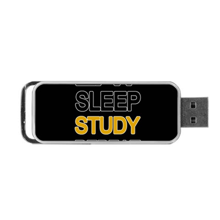 Eat sleep study repeat Portable USB Flash (Two Sides)