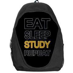 Eat Sleep Study Repeat Backpack Bag by Valentinaart