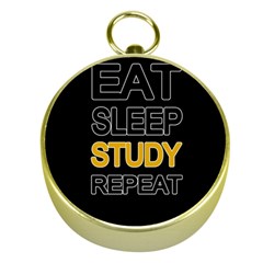 Eat Sleep Study Repeat Gold Compasses by Valentinaart