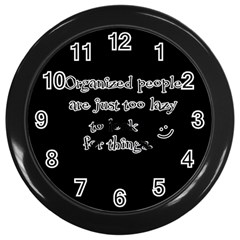 Lazy Wall Clocks (black) by Valentinaart