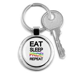 Eat Sleep Pride Repeat Key Chains (round)  by Valentinaart