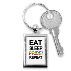 Eat Sleep Pride Repeat Key Chains (rectangle)  by Valentinaart