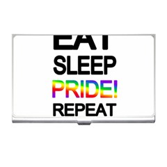 Eat Sleep Pride Repeat Business Card Holders by Valentinaart