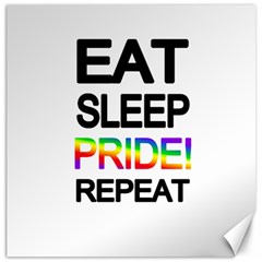 Eat Sleep Pride Repeat Canvas 16  X 16   by Valentinaart