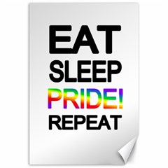 Eat Sleep Pride Repeat Canvas 20  X 30   by Valentinaart