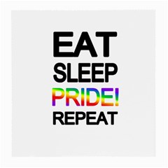 Eat Sleep Pride Repeat Medium Glasses Cloth (2-side) by Valentinaart