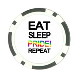 Eat sleep pride repeat Poker Chip Card Guard Front