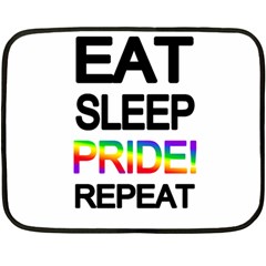 Eat Sleep Pride Repeat Fleece Blanket (mini) by Valentinaart