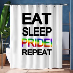 Eat Sleep Pride Repeat Shower Curtain 60  X 72  (medium)  by Valentinaart