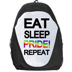 Eat Sleep Pride Repeat Backpack Bag by Valentinaart