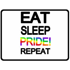 Eat Sleep Pride Repeat Double Sided Fleece Blanket (large)  by Valentinaart