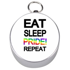 Eat Sleep Pride Repeat Silver Compasses