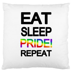 Eat Sleep Pride Repeat Standard Flano Cushion Case (two Sides) by Valentinaart