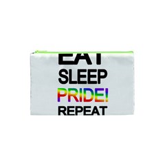 Eat Sleep Pride Repeat Cosmetic Bag (xs) by Valentinaart