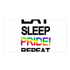 Eat Sleep Pride Repeat Satin Shawl by Valentinaart