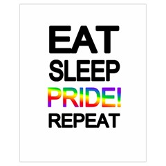 Eat Sleep Pride Repeat Drawstring Bag (small) by Valentinaart