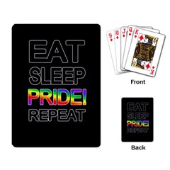 Eat Sleep Pride Repeat Playing Card by Valentinaart