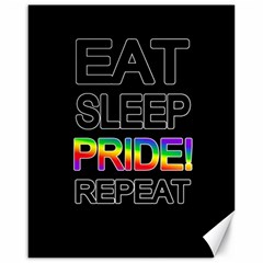 Eat Sleep Pride Repeat Canvas 16  X 20   by Valentinaart