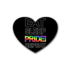 Eat Sleep Pride Repeat Heart Coaster (4 Pack)  by Valentinaart