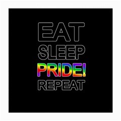 Eat Sleep Pride Repeat Medium Glasses Cloth (2-side) by Valentinaart