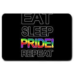 Eat Sleep Pride Repeat Large Doormat  by Valentinaart