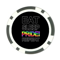 Eat Sleep Pride Repeat Poker Chip Card Guard by Valentinaart