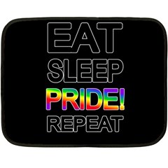 Eat Sleep Pride Repeat Fleece Blanket (mini) by Valentinaart