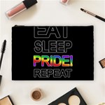 Eat sleep pride repeat Cosmetic Bag (Large)  Front