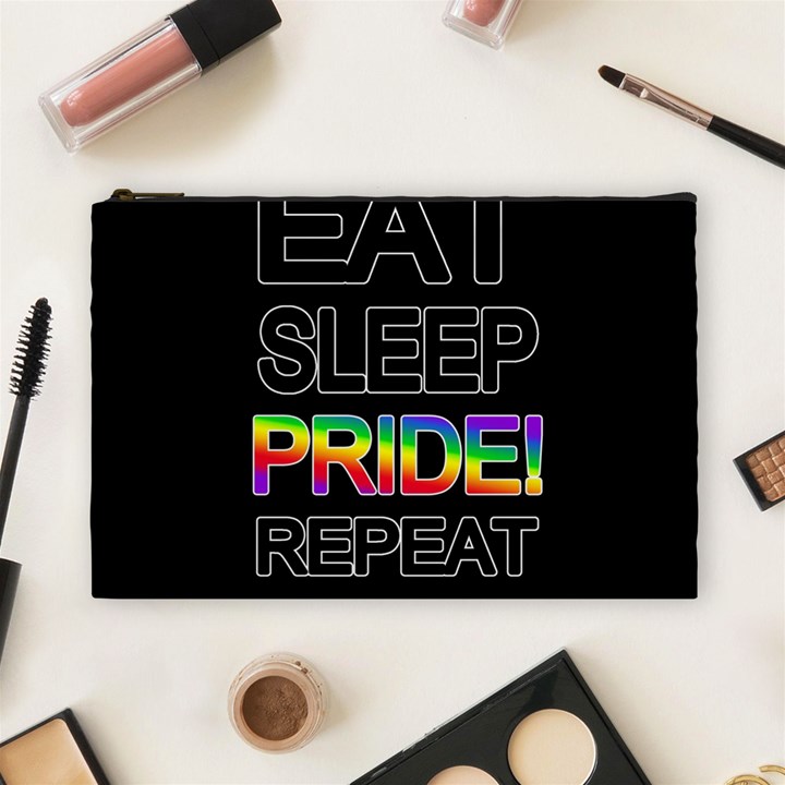 Eat sleep pride repeat Cosmetic Bag (Large) 