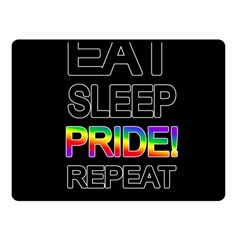 Eat Sleep Pride Repeat Fleece Blanket (small) by Valentinaart