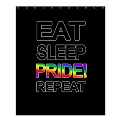 Eat Sleep Pride Repeat Shower Curtain 60  X 72  (medium)  by Valentinaart