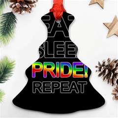 Eat Sleep Pride Repeat Christmas Tree Ornament (two Sides) by Valentinaart