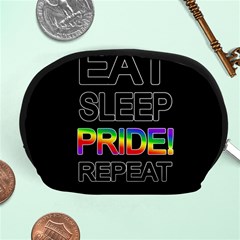 Eat Sleep Pride Repeat Accessory Pouches (medium)  by Valentinaart