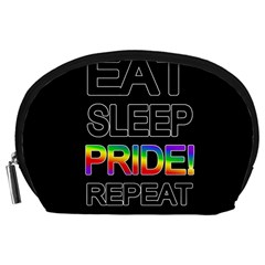 Eat Sleep Pride Repeat Accessory Pouches (large)  by Valentinaart