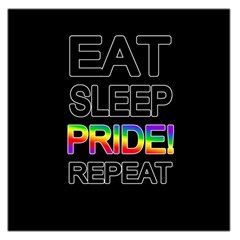 Eat Sleep Pride Repeat Large Satin Scarf (square) by Valentinaart